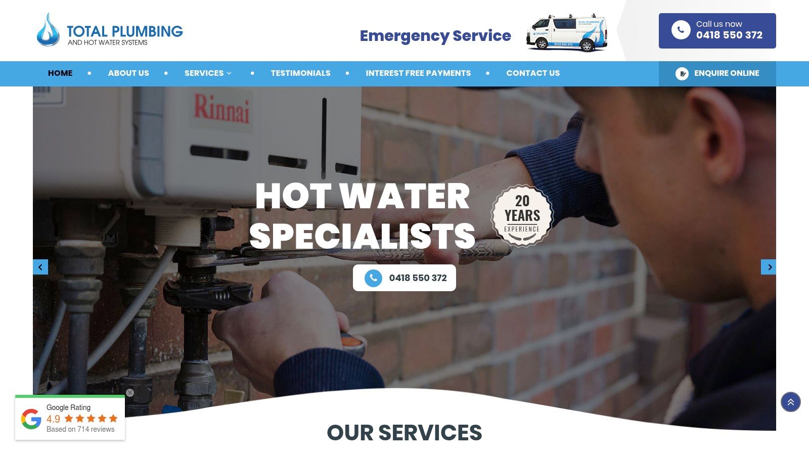 Screenshot from https://www.totalplumbing.net.au